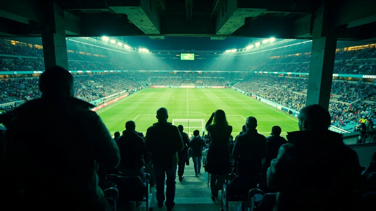 Stadium concourse before kickoff