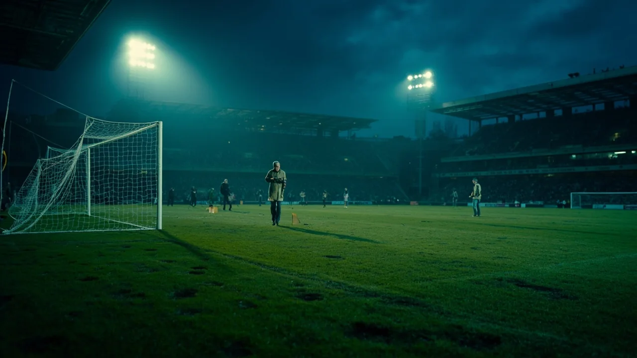 Football ground after full time