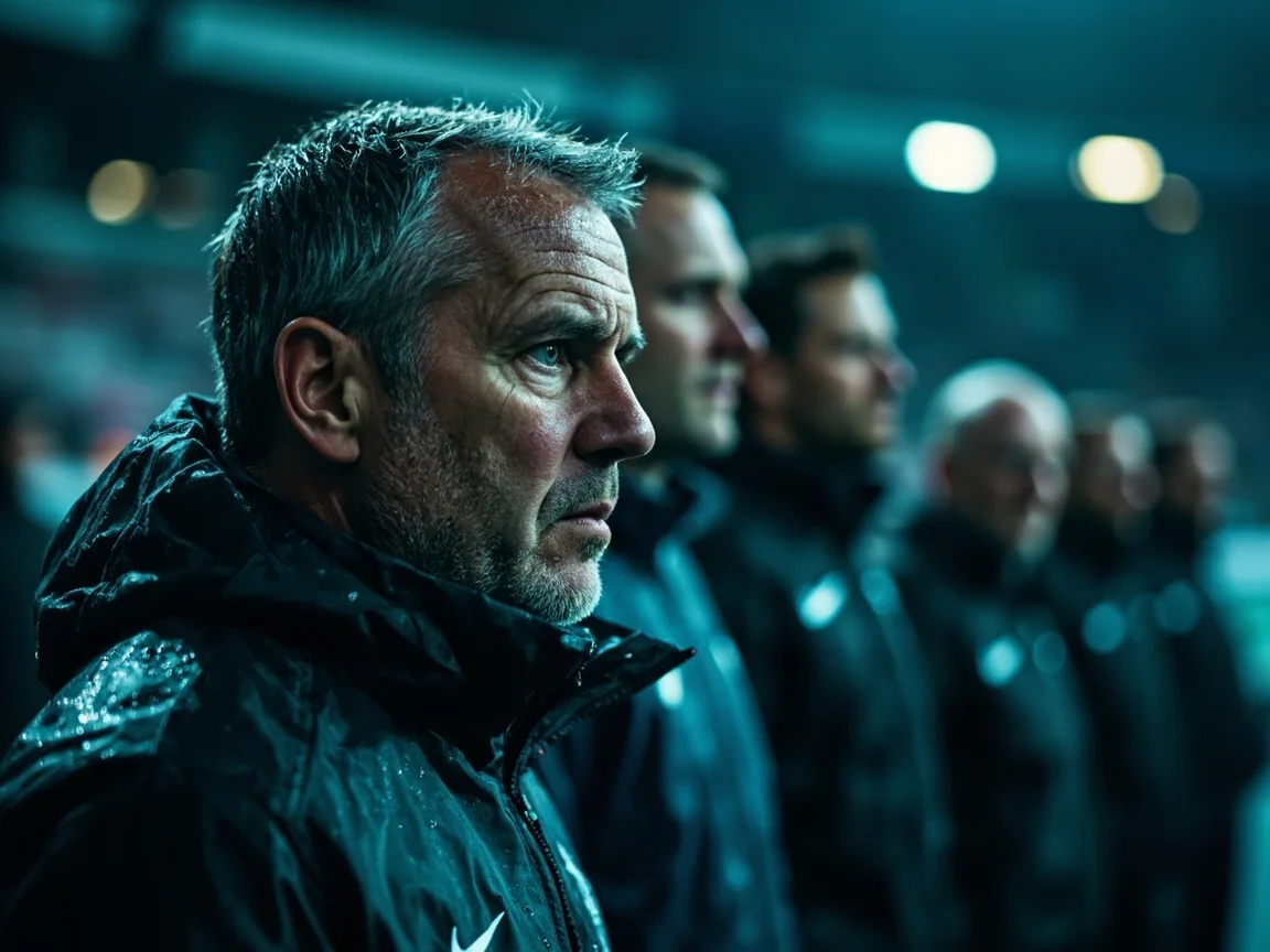 Coach on touchline during developing match story