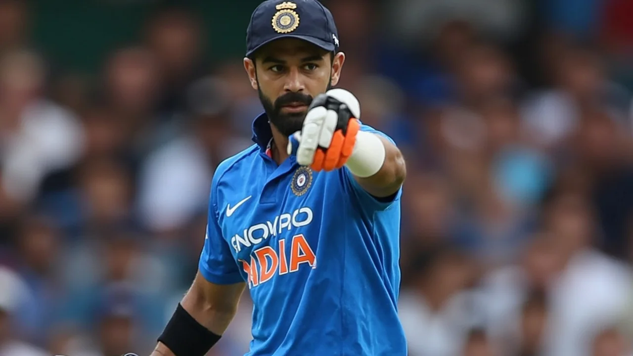 Tight sideline frame of an India batter mid-shot during the second ODI at Cardiff