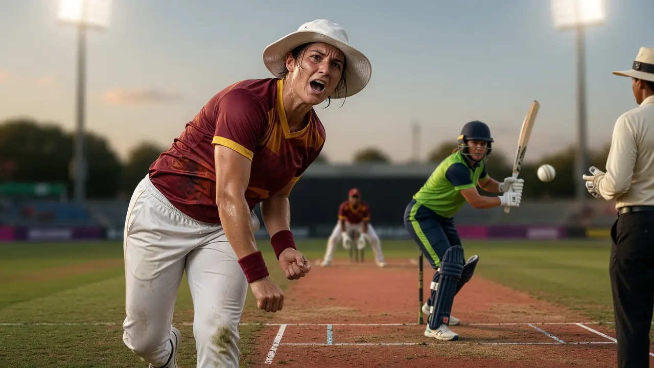 Cricketer in the middle order playing a pull shot