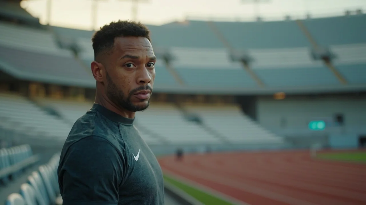 Athlete portrait after practice